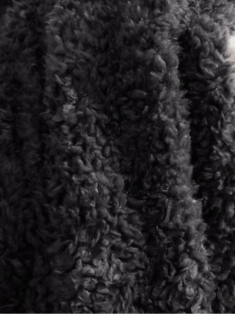 NEW Pottery Barn Fireside Cozy Sherpa Reversible Throw - Black